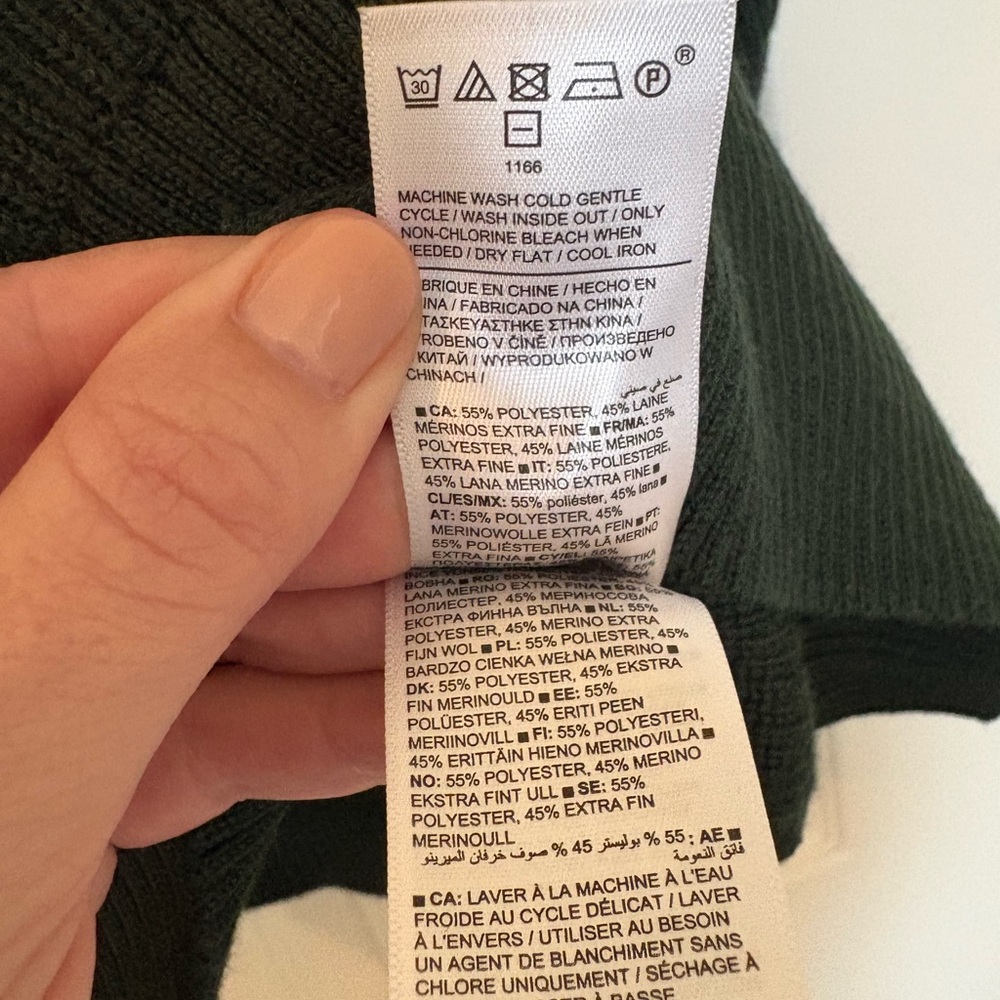 Athleta Hanover Seaweed Green V-Neck Sweater - Picture 7 of 7
